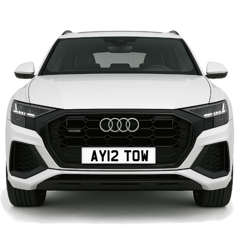 AY12 TOW Private Plate on a super new vehicle. Looks great!