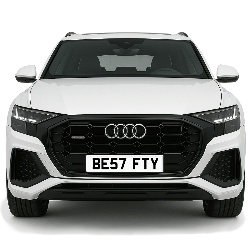BE57 FTY Private Plate on a super new vehicle. Looks great!