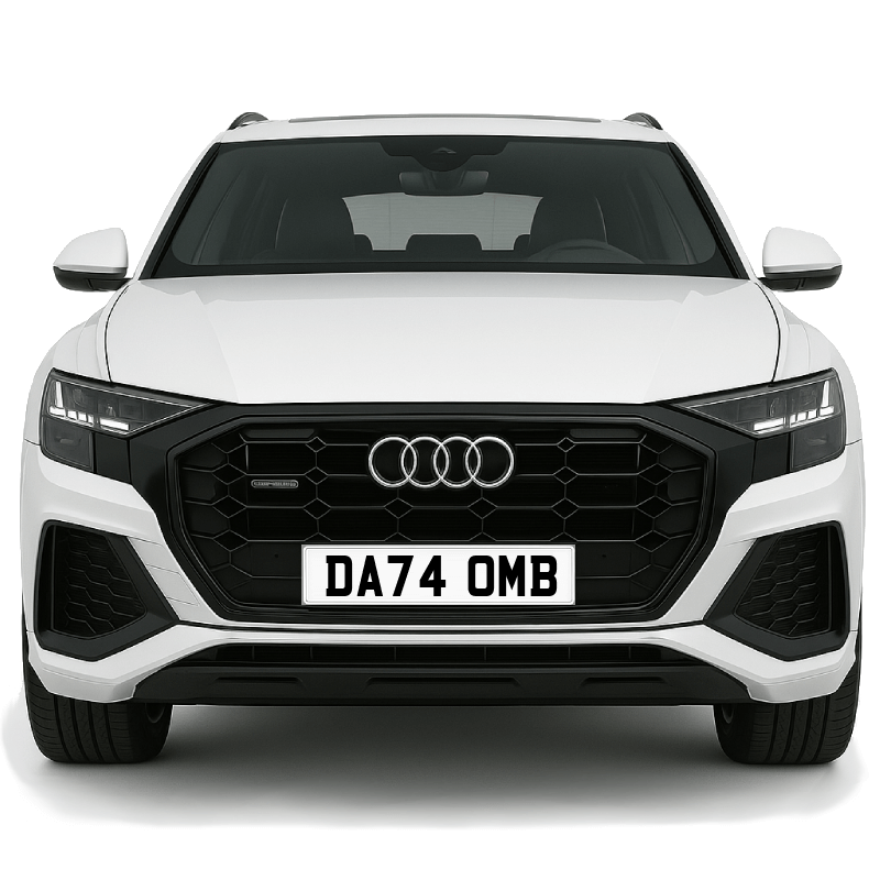 DA74 OMB Private Plate on a super new vehicle. Looks great!
