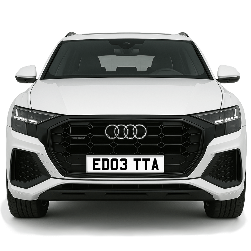 ED03 TTA Private Plate on a super new vehicle. Looks great!
