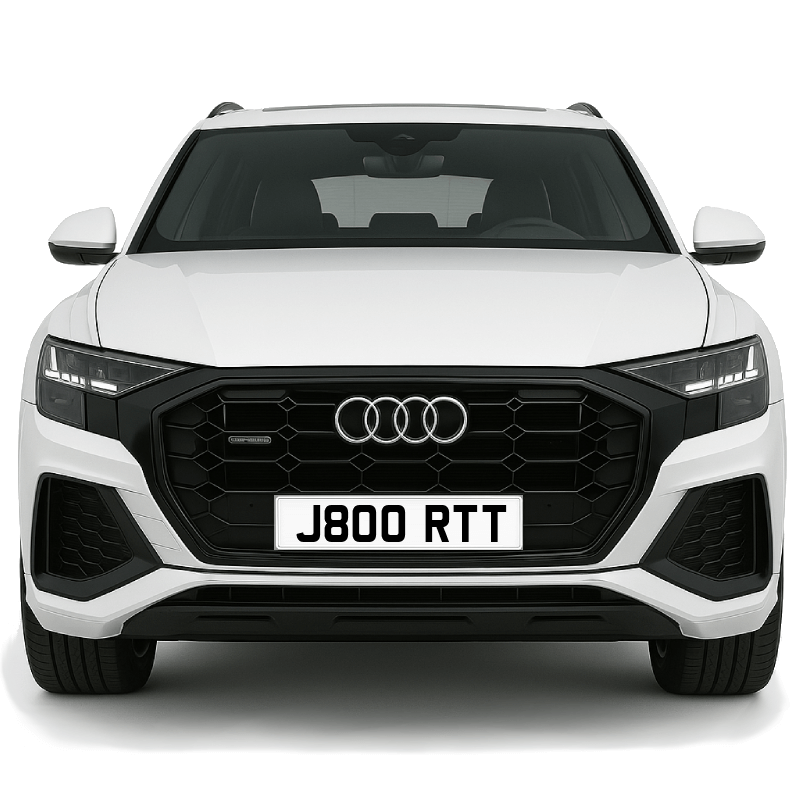 J800 RTT Private Plate on a super new vehicle. Looks great!