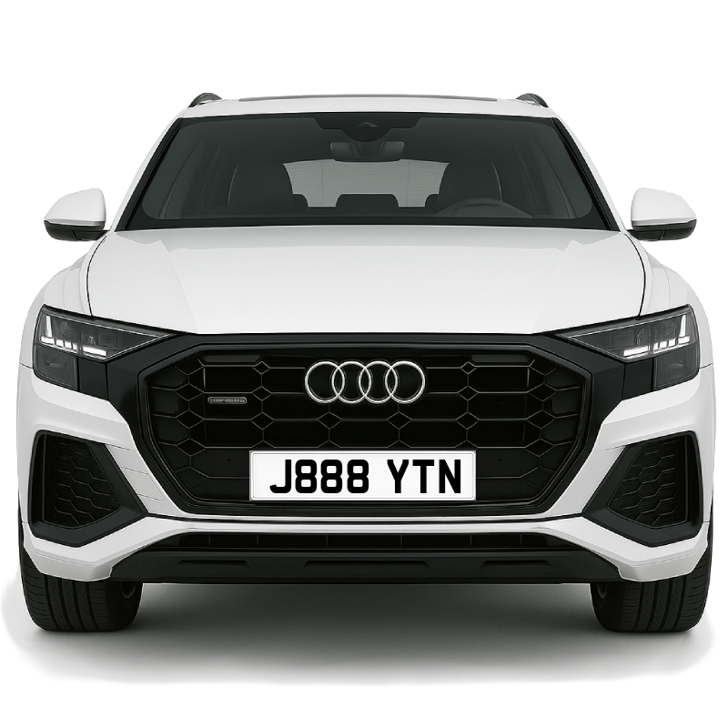 J888 YTN Private Plate on a super new vehicle. Looks great!