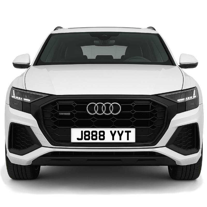 J888 YYT Private Plate on a super new vehicle. Looks great!