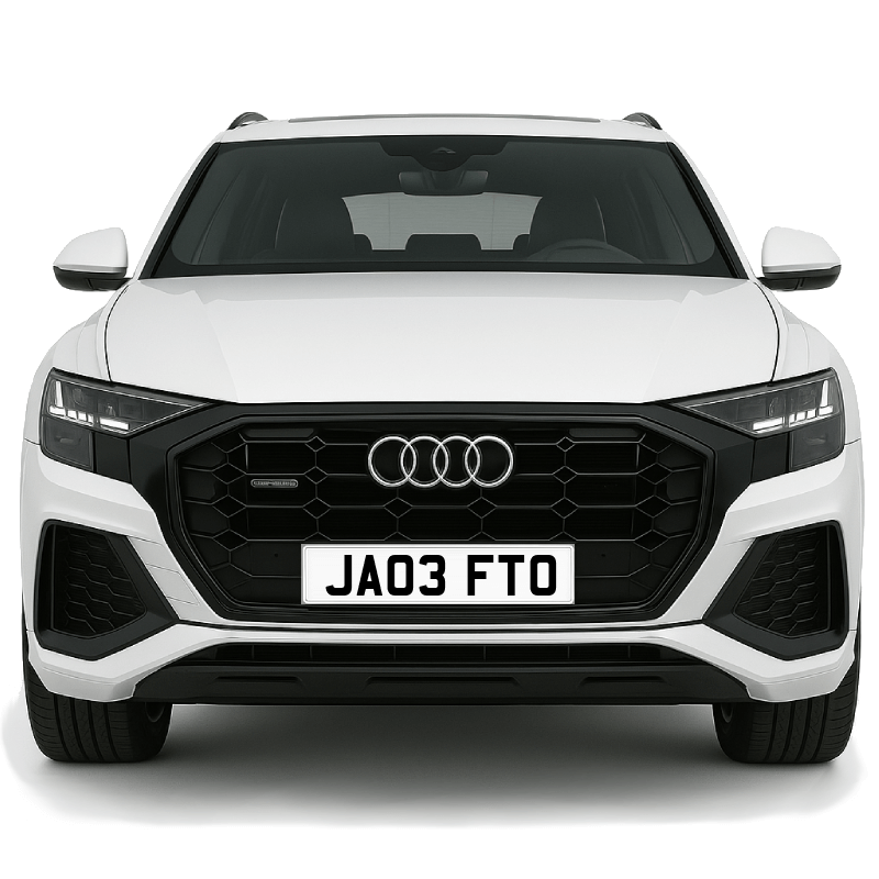 JA03 FTO Private Plate on a super new vehicle. Looks great!