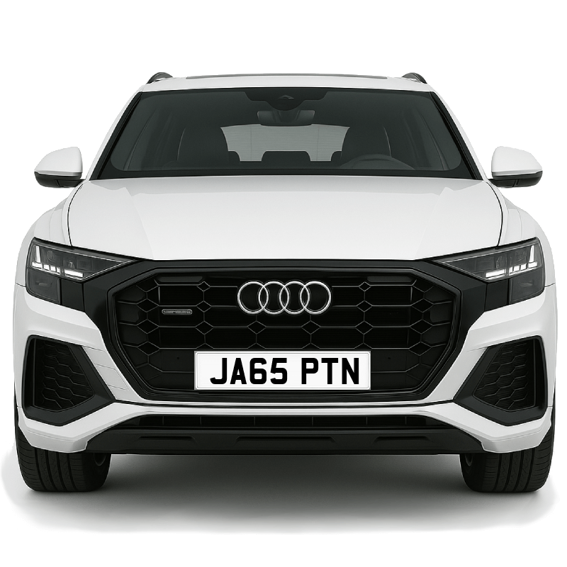 JA65 PTN Private Plate on a super new vehicle. Looks great!