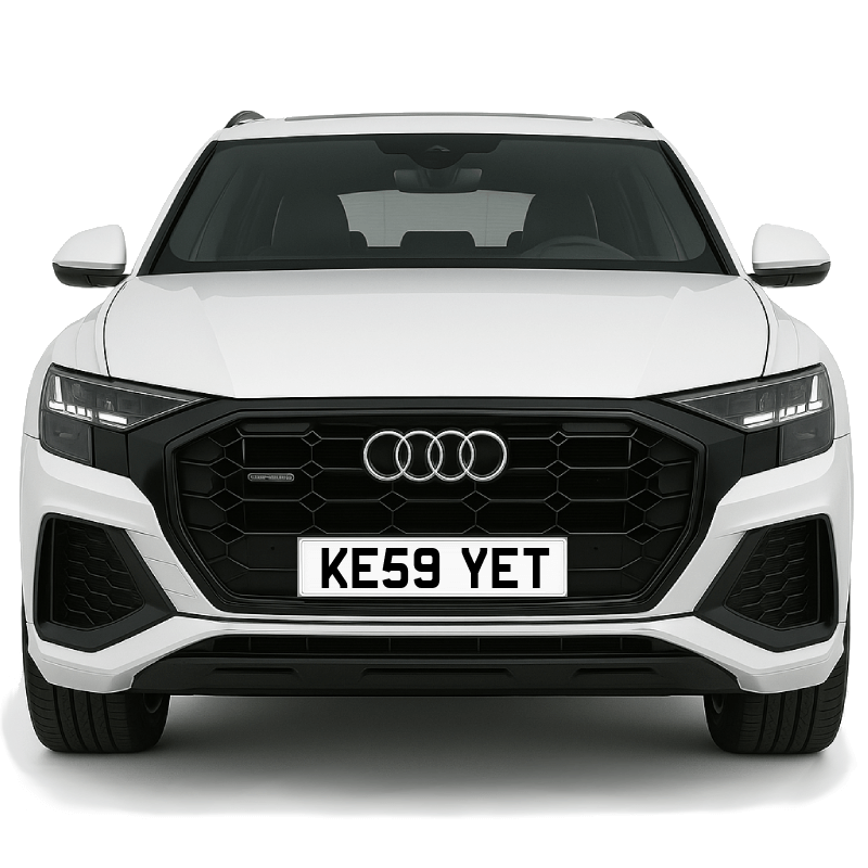KE59 YET Private Plate on a super new vehicle. Looks great!