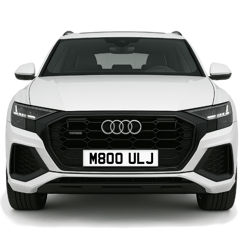 M800 ULJ Private Plate on a super new vehicle. Looks great!