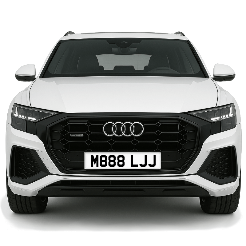 M888 LJJ Private Plate on a super new vehicle. Looks great!
