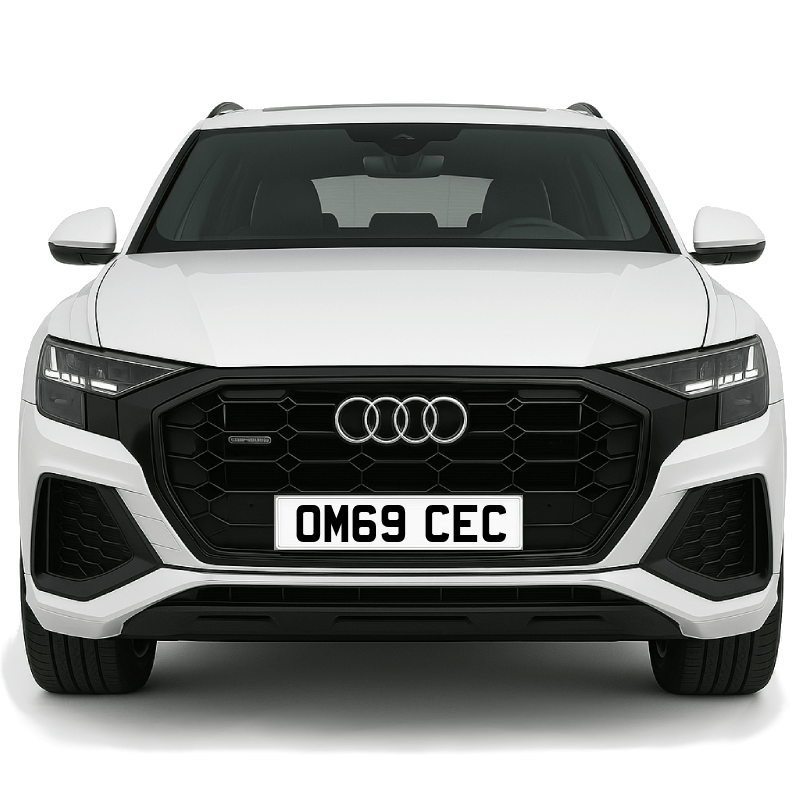 OM69 CEC Private Plate on a super new vehicle. Looks great!