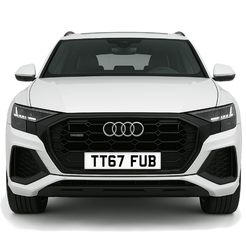 TT67 FUB Private Plate on a super new vehicle. Looks great!