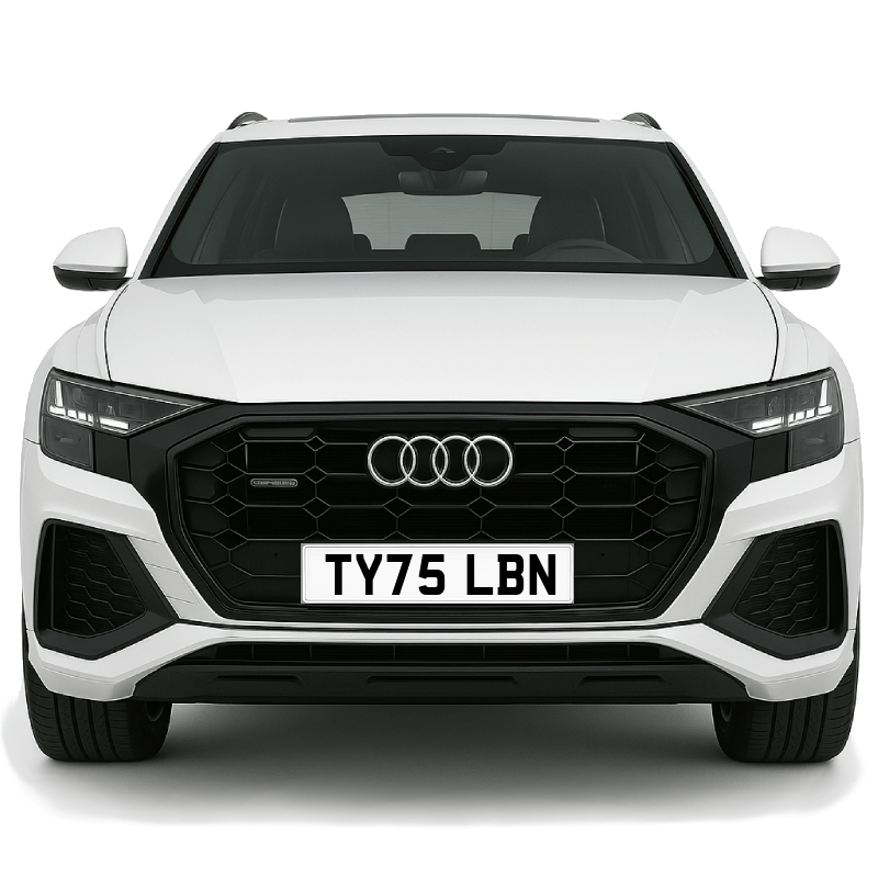 TY75 LBN Private Plate on a super new vehicle. Looks great!