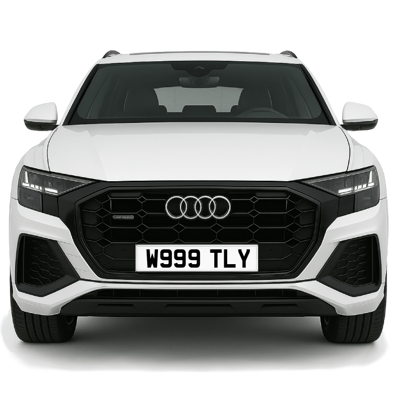 W999 TLY Private Plate on a super new vehicle. Looks great!