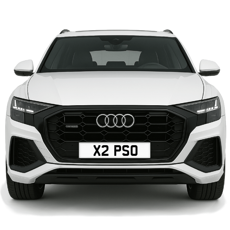 X2 PSO Private Plate on a super new vehicle. Looks great!