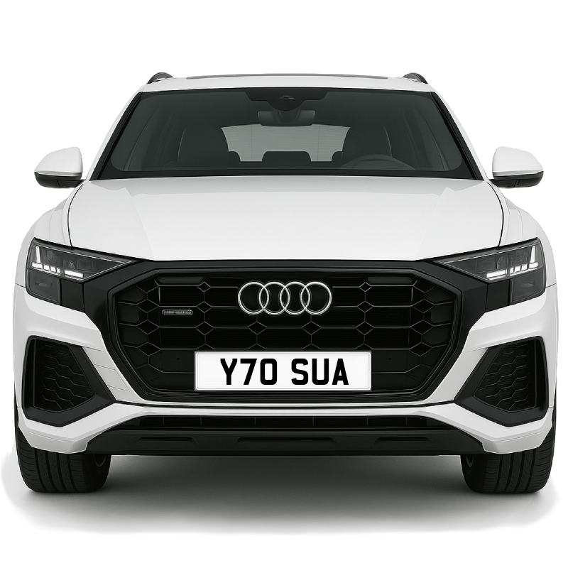 Y70 SUA Private Plate on a super new vehicle. Looks great!
