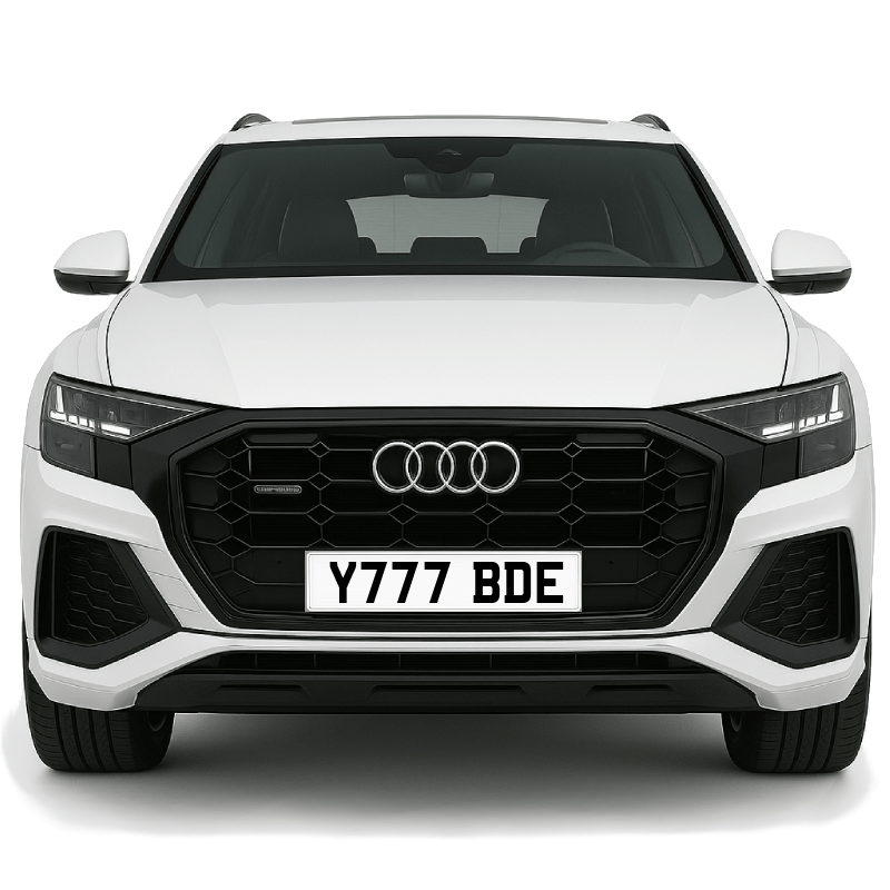 Y777 BDE Private Plate on a super new vehicle. Looks great!