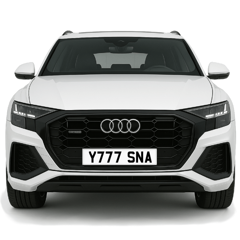 Y777 SNA Private Plate on a super new vehicle. Looks great!