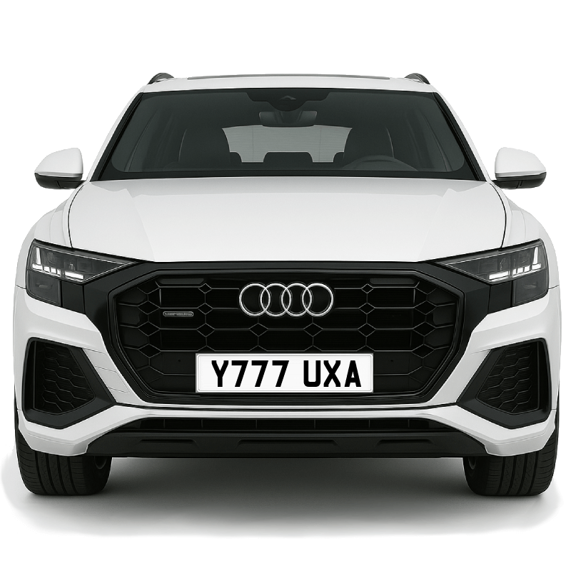 Y777 UXA Private Plate on a super new vehicle. Looks great!
