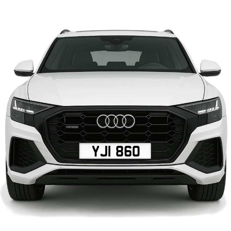 YJI 860 Private Plate on a super new vehicle. Looks great!